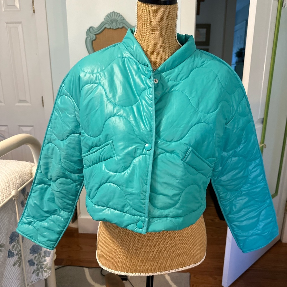 Women's Turquoise Quilted Jacket